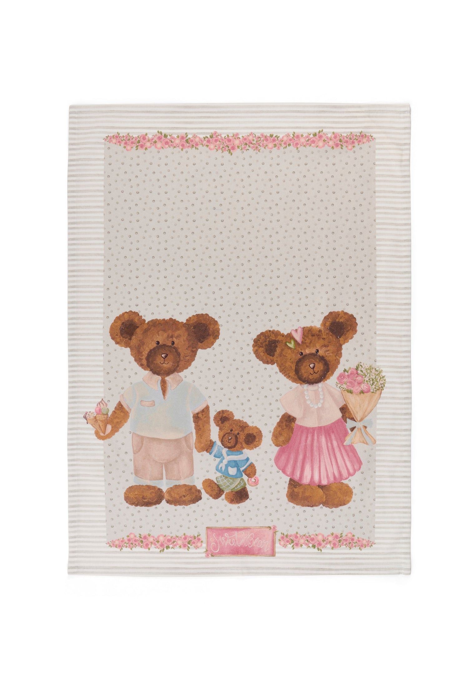 Strofinaccio Sweet Bear Family