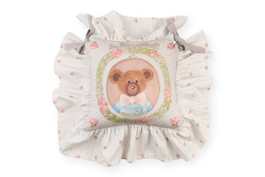 Set 2 Cuscini Sedia Sweet Bear Nuvole di Stoffa