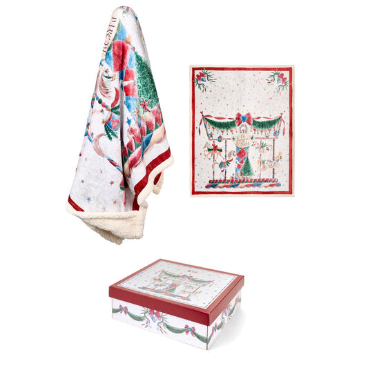 La Giostra di Amélie Christmas Throw with Gift Box – Nuvole di Stoffa 130x160 cm