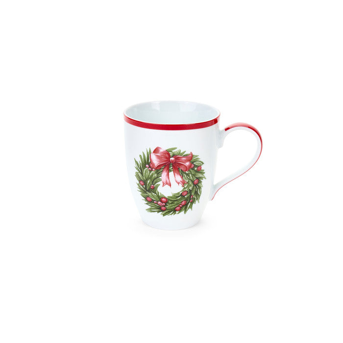 Christmas Mug with Wreath 350 ml with Gift Box – Nuvole di Stoffa