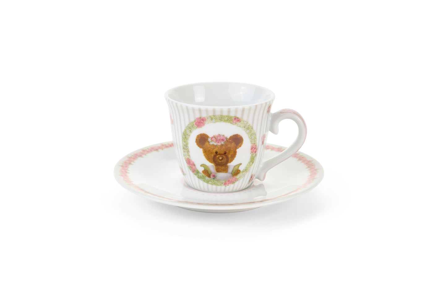 Set di 2 tazzine con piattino Sweet Bear Nuvole di Stoffa