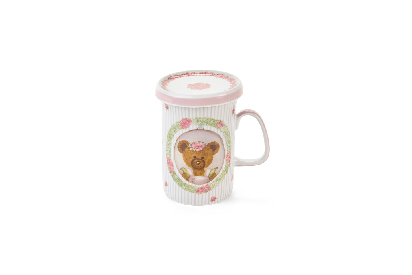 Tazza con coperchio Sweet Bear Girl Nuvole di Stoffa