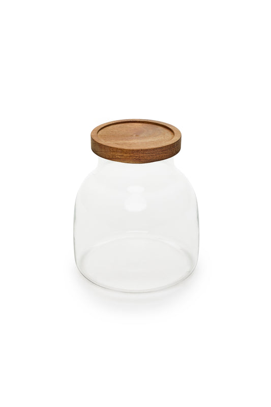 Nuvole di stoffa Barattolo con tappo in legno  "My Friend's Home"