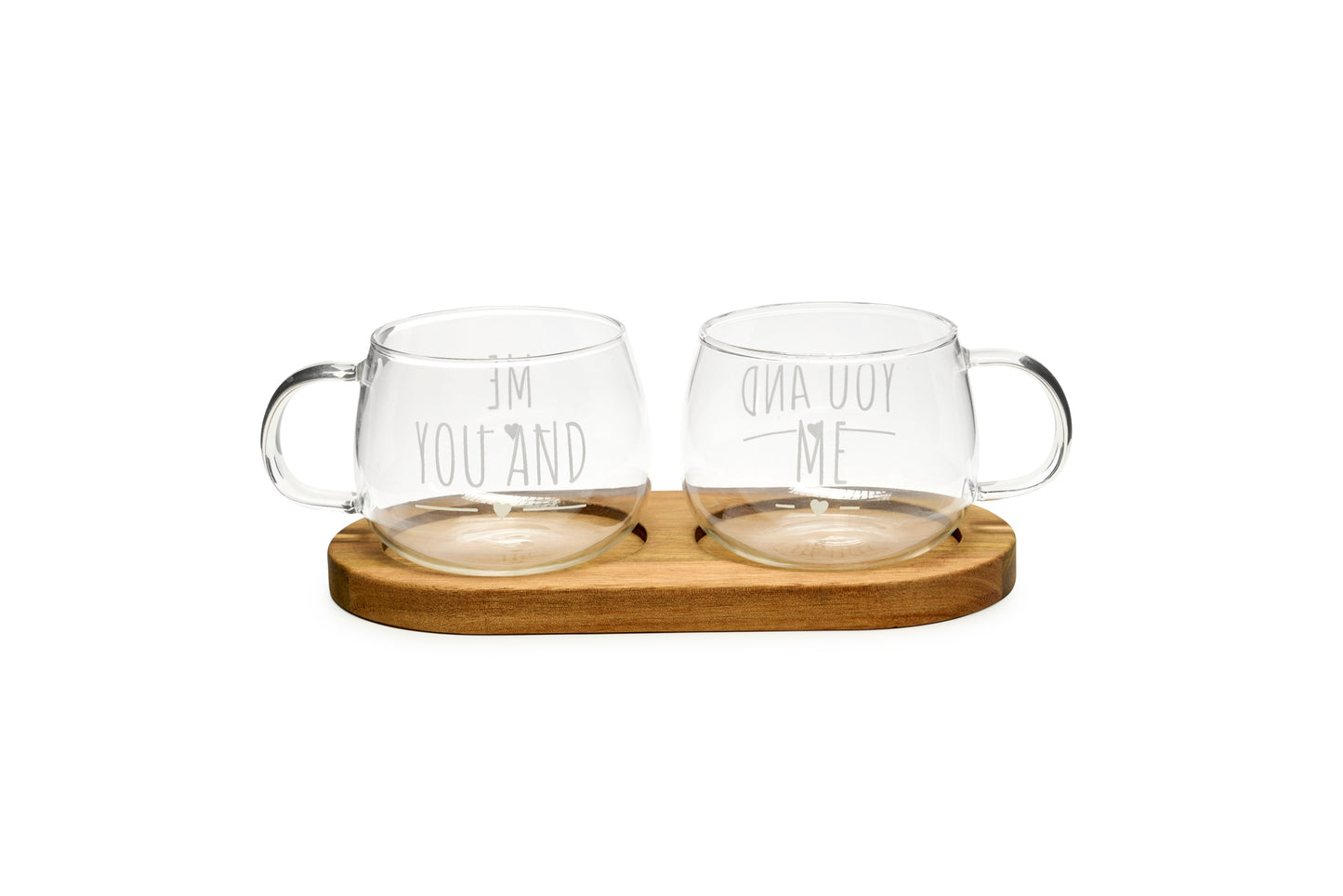 Nuvole di stoffa  Set 2 tazze in borosilicato You & I  "My Home"