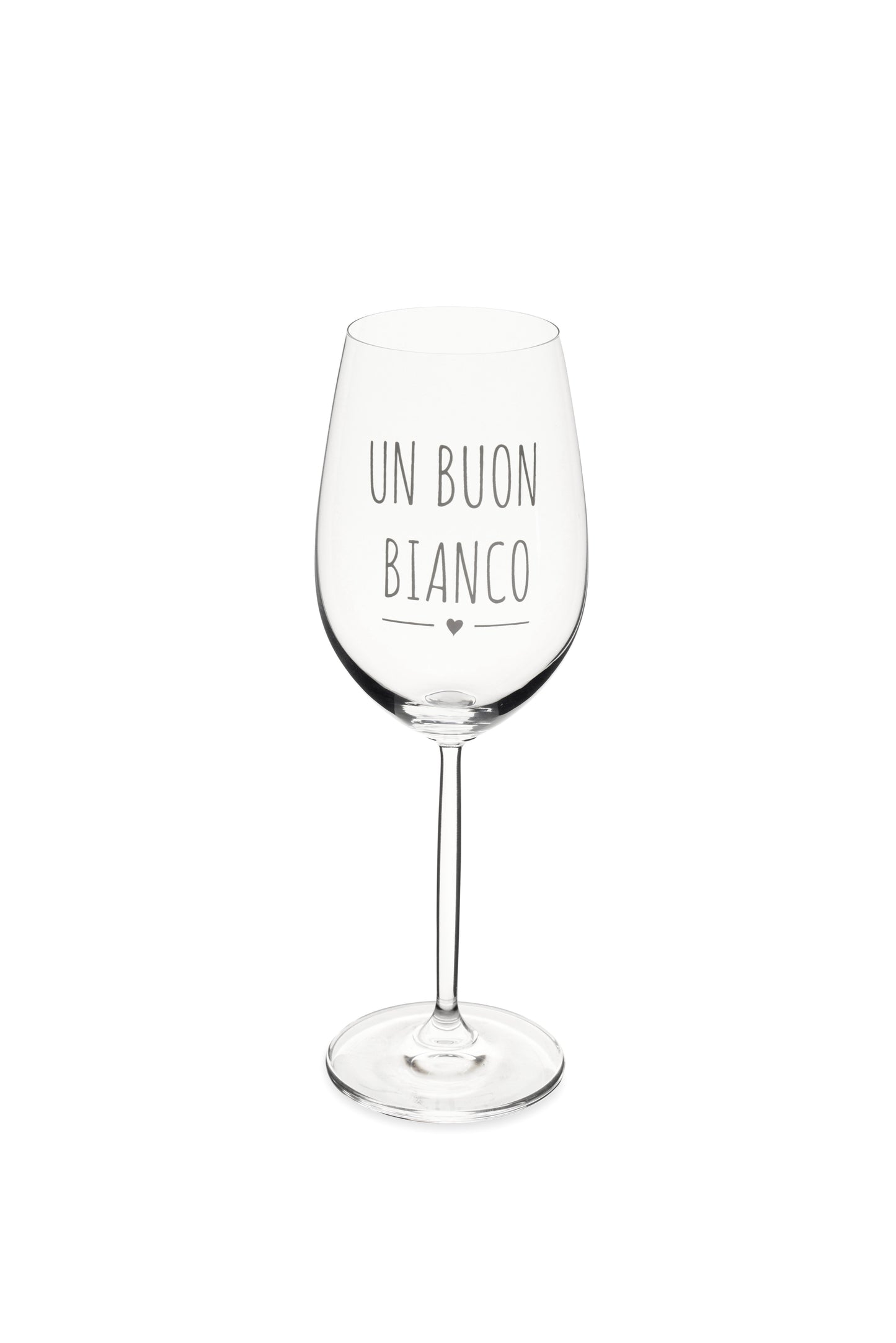 Set 2 Calici Vino in Vetro Borosilicato "Un Buon Bianco" My Home - Nuvole di Stoffa