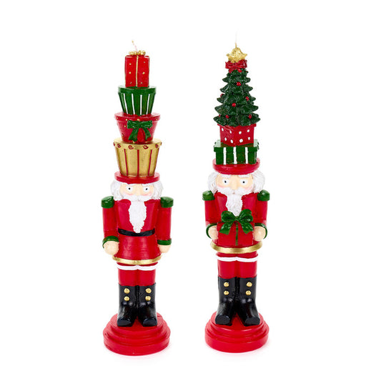 Candela Natalizia Schiaccianoci h 33 cm – Nuvole di Stoffa