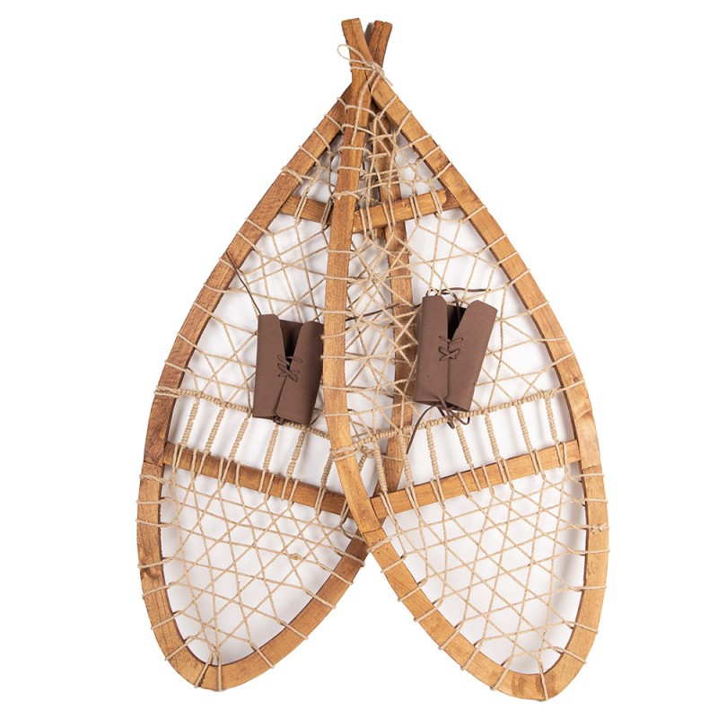 Decorazione Racchette da Neve in Legno – Clayre & Eef | Addobbo Natalizio 106 cm