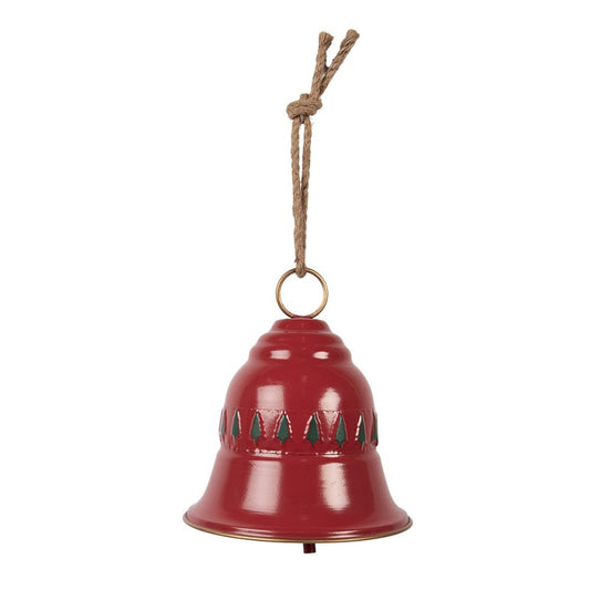 Campanella Decorativa in Metallo Rosso – Clayre & Eef | Addobbo Natalizio Ø 23 cm