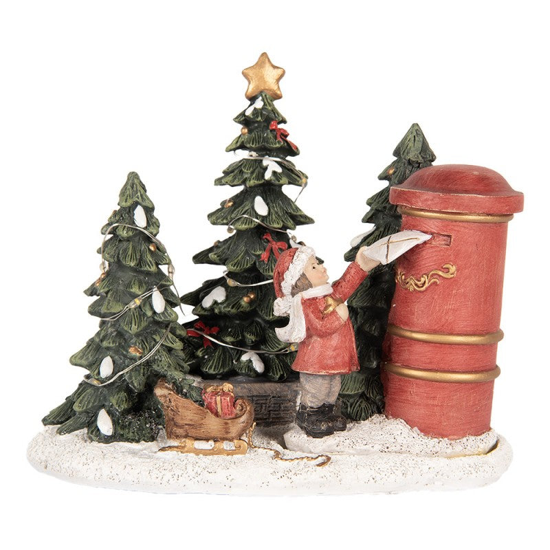 Decorazione Natalizia Bambino alla Cassetta Postale LED