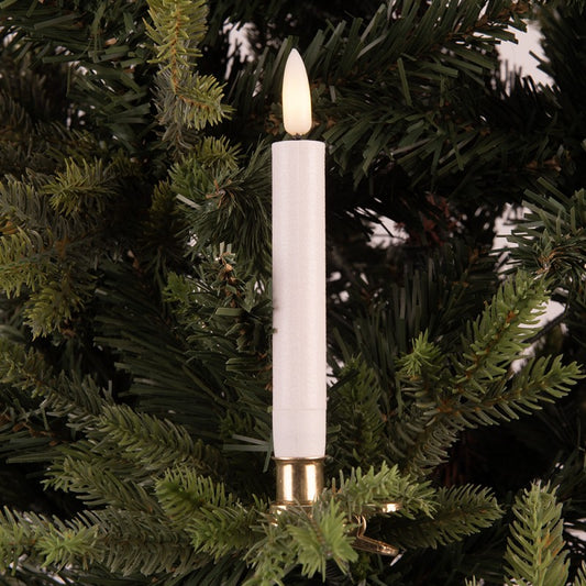 Candele LED con clip oro per albero di Natale – Set 10 pz