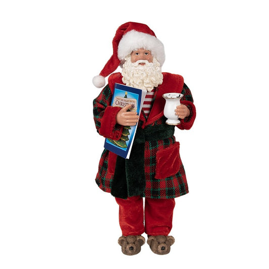 Decorazione natalizia babbo natale in vestaglia