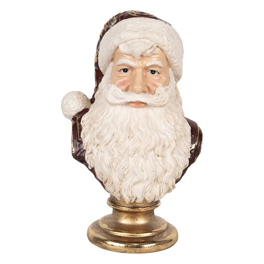 Busto decorativo Babbo Natale in resina