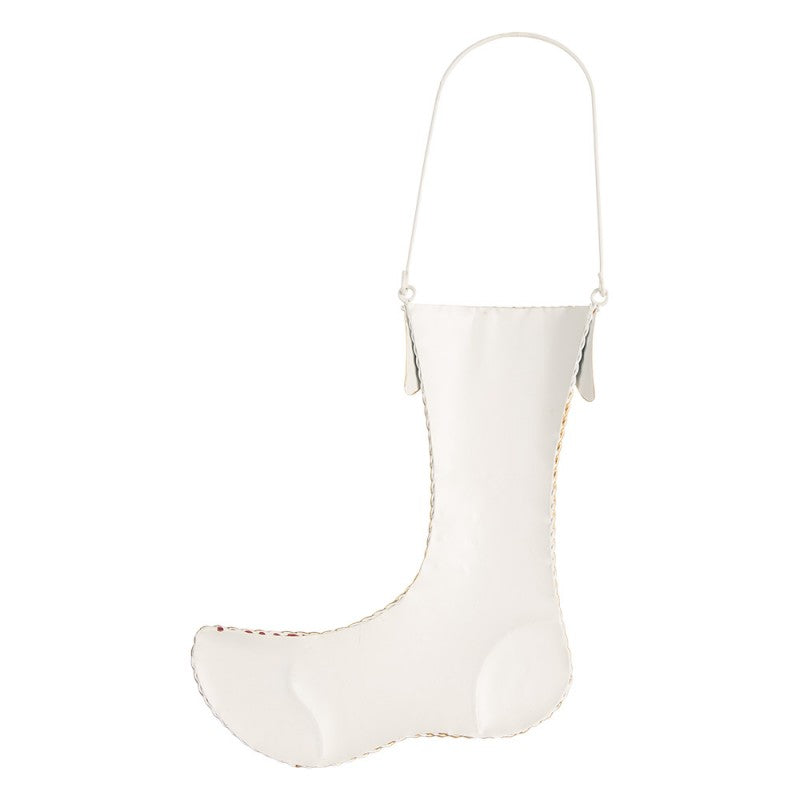 Calza natalizia country in metallo